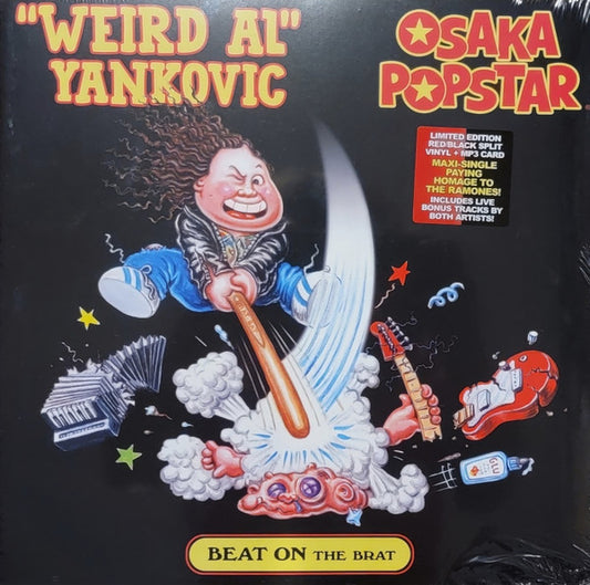 'WEIRD AL' YANKOVIC & OSAKA POPSTAR BEAT ON THE BRAT (MAXI SINGLE) (RED & BLACK - HALF & HALF)