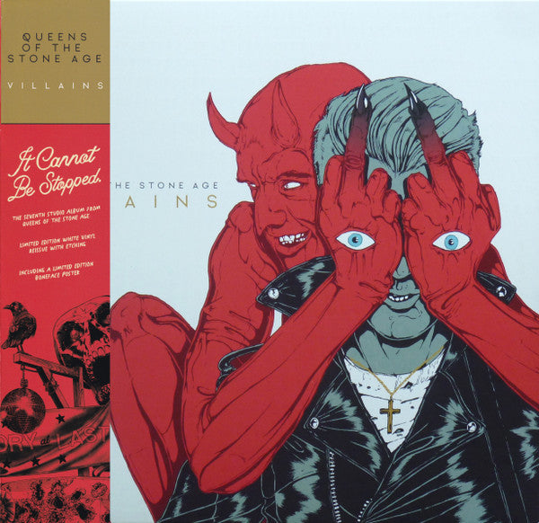 QUEENS OF THE STONE AGE VILLAINS (2LP/WHITE/POSTER/OBI/RE-ISSUE)