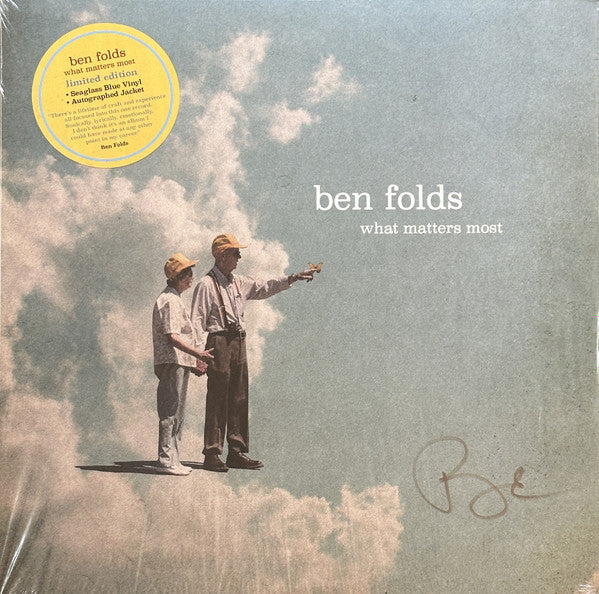 FOLDS, BEN WHAT MATTERS MOST (AUTOGRAPHED, SEAGLASS BLUE VINYL)