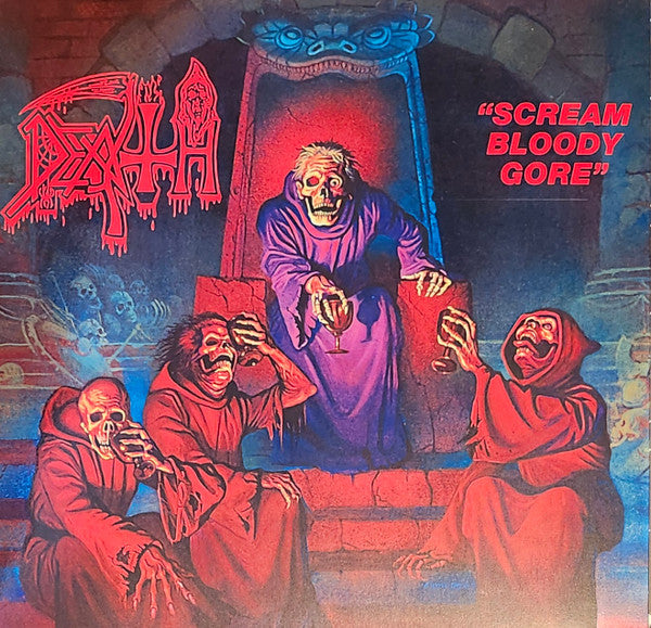 SCREAM BLOODY GORE (NEON VIOLET, BONE WHITE, RED TRI COLOR MERGE WITH SPLATTER)