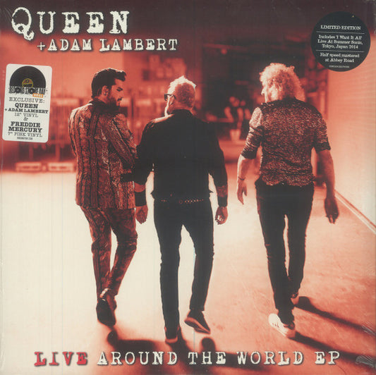 QUEEN, ADAM LAMBERT, FREDDIE MERCURY RSD 2021 - LIVE AROUND THE WORLD + LOVE ME LIKE THERE'S NO TOMORROW (PINK 7" + LP)